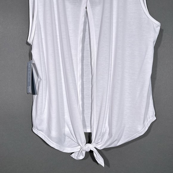 NWT Antonio Melani Sleeveless White Reflect Tank Tie Back‎ Shirt Size XL - Picture 10 of 13